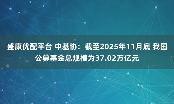 盛康优配平台 中基协：截至2025年11月底 我国公募基金总规模为37.02万亿元